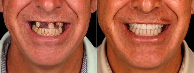 antes despues implantes dentales caso 1
